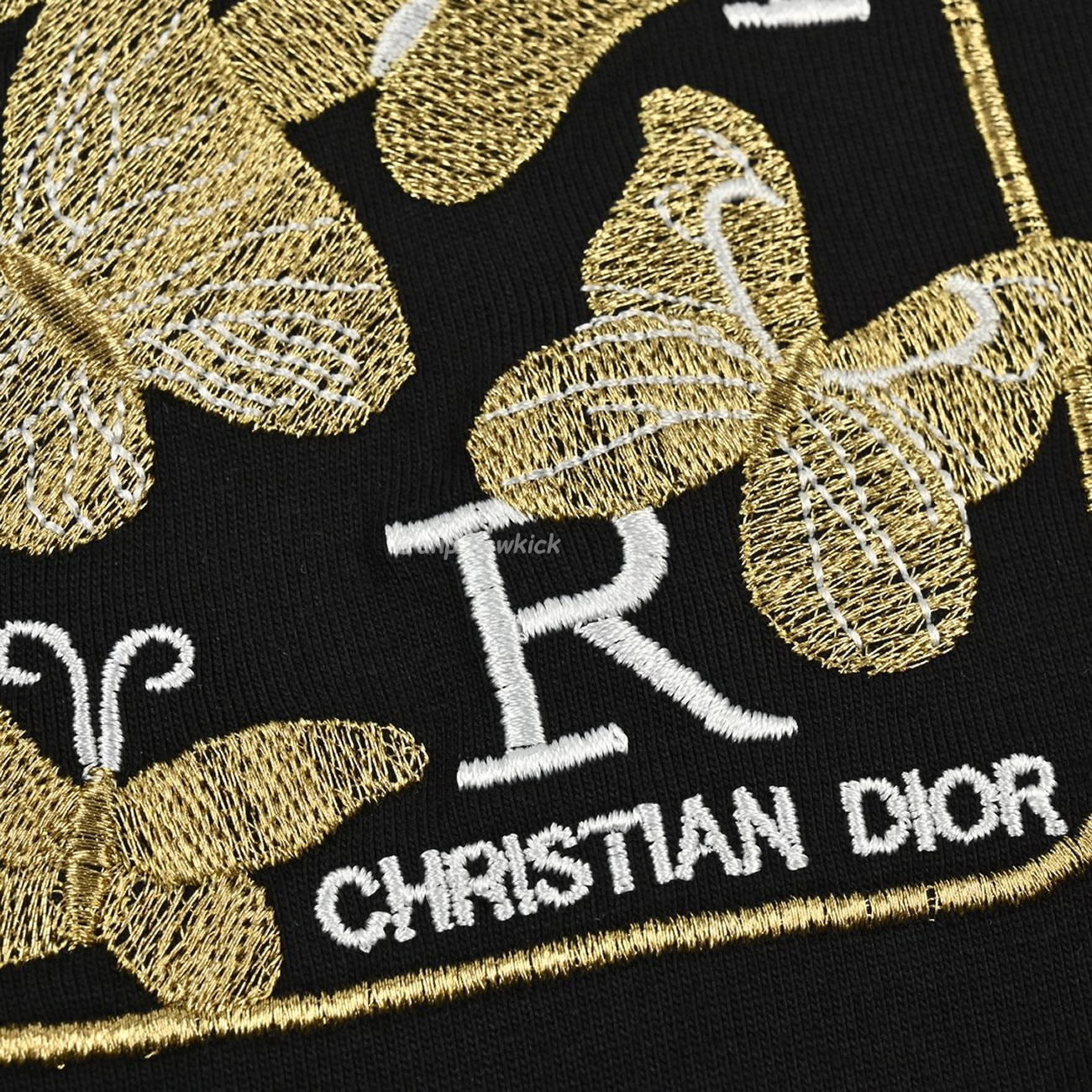 Dior Cd 3d Butterfly Letter Embroidered Pocket Short Sleeve T Shirt (8) - www.newkick.vip